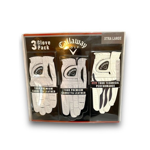 Callaway Other - Callaway Golf Gloves Premium 3-Pack - Cabretta Leather, Size XL - New &‎ Sealed